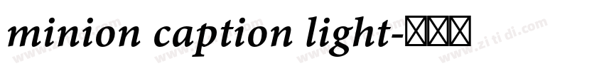 minion caption light字体转换